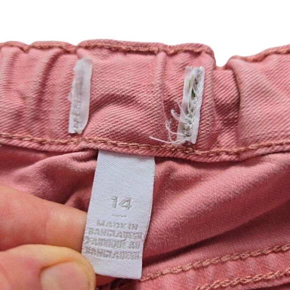 Pink distressed Girl shorts 14 - Picture 3 of 4